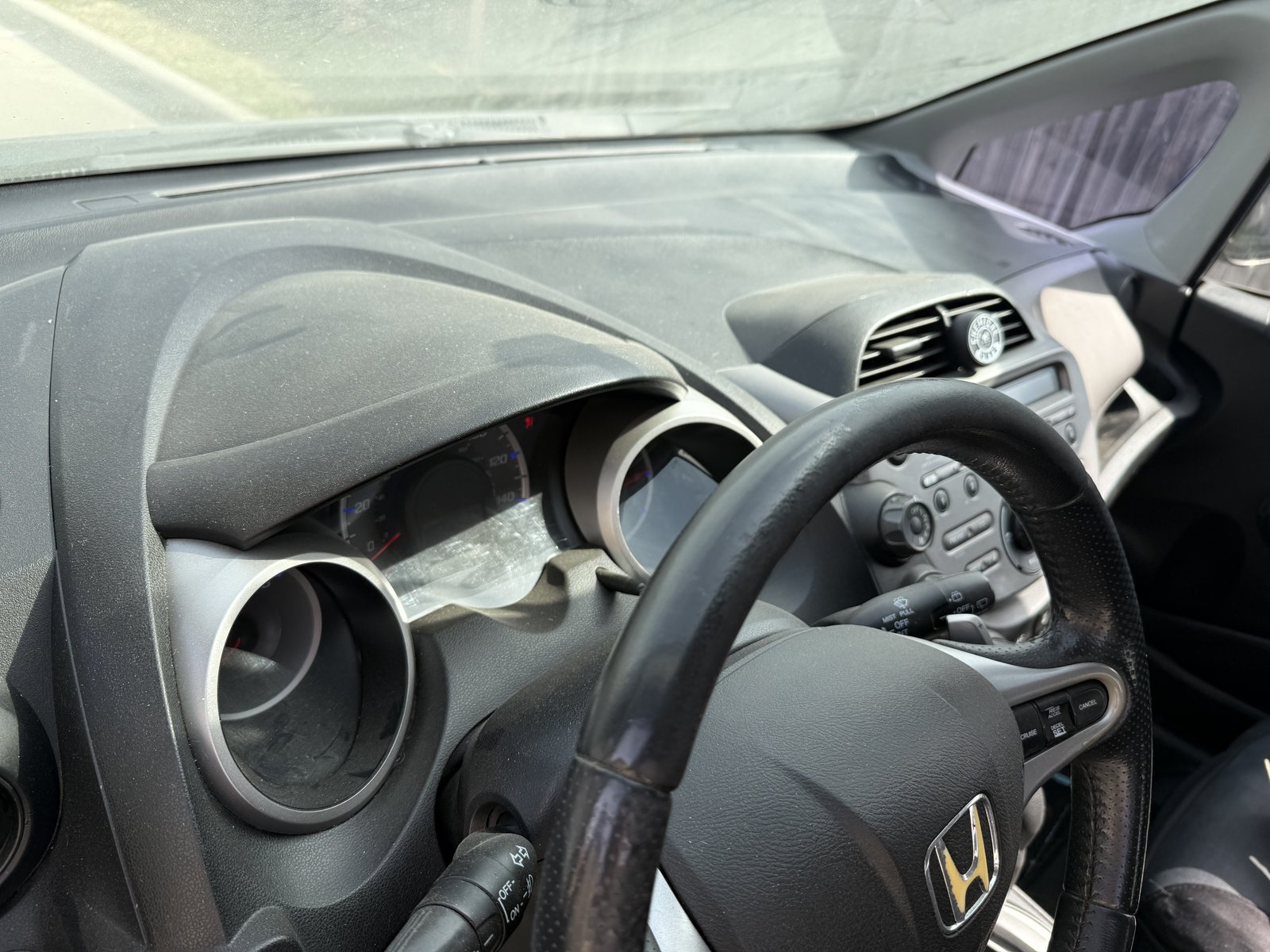Honda dashboard before interior detailing